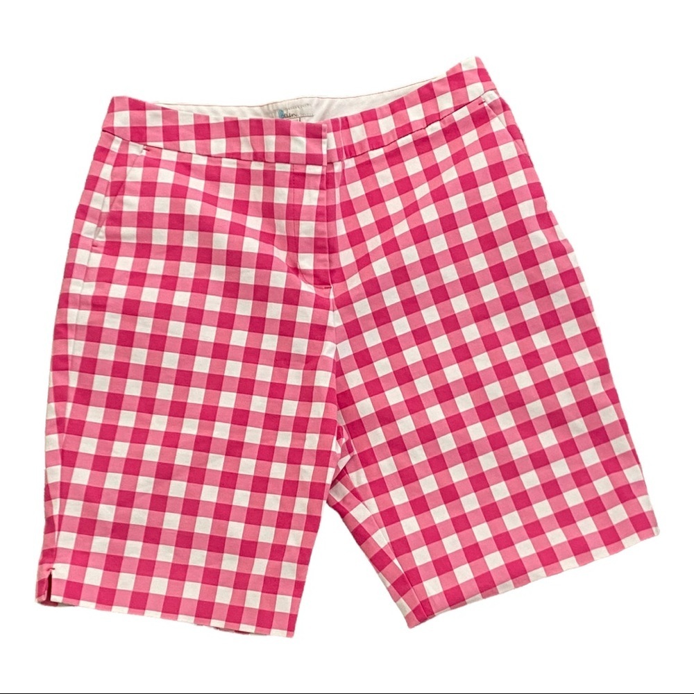 Boden  9"" gingham check board  high rise  shorts